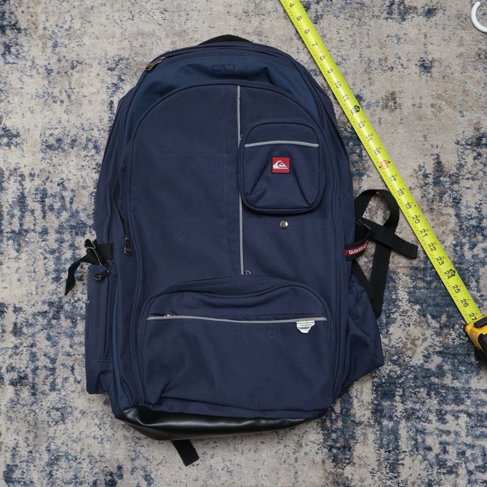 Vintage Quiksilver Stormproof Backpack Y2K Techwear Surf Wax Comb CD Sleeves